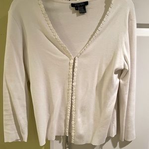 Etcetera white sweater size large